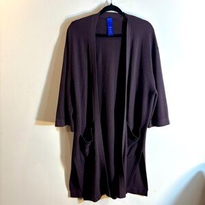 KIT And ACE Sz M/L 100% Merino Wool Open Front Cardigan Kimono Style